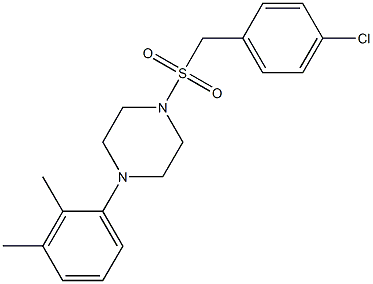 1-[(4-chlorophenyl)methylsulfonyl]-4-(2,3-dimethylphenyl)piperazine 结构式
