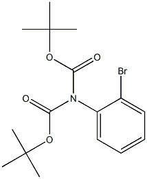 2-溴-(N,N-二叔丁氧羰基胺基)苯 结构式