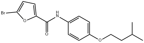 5-bromo-N-[4-(3-methylbutoxy)phenyl]-2-furamide 结构式
