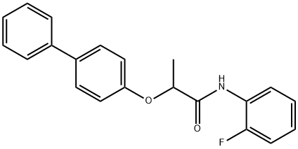 2-(4-biphenylyloxy)-N-(2-fluorophenyl)propanamide 结构式