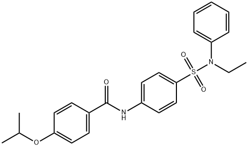 N-(4-{[ethyl(phenyl)amino]sulfonyl}phenyl)-4-isopropoxybenzamide 结构式