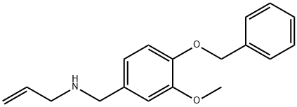 {[4-(benzyloxy)-3-methoxyphenyl]methyl}(prop-2-en-1-yl)amine 结构式