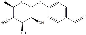 对羟基苯甲醛鼠李糖苷 结构式