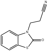 3(2H)-Benzothiazolepropanenitrile, 2-oxo- 结构式