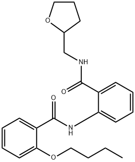 2-butoxy-N-(2-{[(tetrahydro-2-furanylmethyl)amino]carbonyl}phenyl)benzamide 结构式