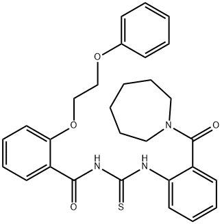 N-({[2-(1-azepanylcarbonyl)phenyl]amino}carbonothioyl)-2-(2-phenoxyethoxy)benzamide 结构式