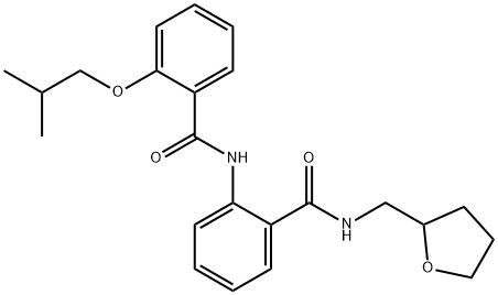 2-isobutoxy-N-(2-{[(tetrahydro-2-furanylmethyl)amino]carbonyl}phenyl)benzamide 结构式