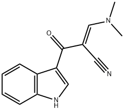 (2E)-3-(dimethylamino)-2-(1H-indol-3-ylcarbonyl)-2-propenenitrile 结构式