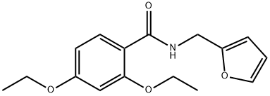 2,4-diethoxy-N-(furan-2-ylmethyl)benzamide 结构式