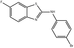 (4-Bromo-phenyl)-(6-fluoro-benzothiazol-2-yl)-amine 结构式