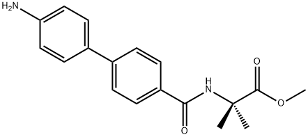 2-[(4'-Amino-biphenyl-4-carbonyl)-amino]-2-methyl-propionic acid methyl ester 结构式