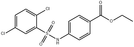 Benzoic acid, 4-[[(2,5-dichlorophenyl)sulfonyl]amino]-, ethyl ester 结构式