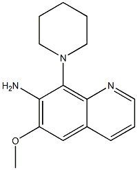 7-Quinolinamine, 6-methoxy-8-(1-piperidinyl)- 结构式