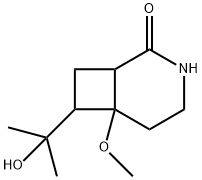 3-Azabicyclo[4.2.0]octan-2-one, 7-(1-hydroxy-1-methylethyl)-6-methoxy- 结构式