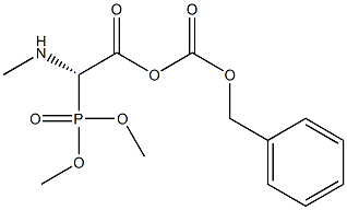 (±)苄基氧基羰基-A-膦酰甘氨酸三甲酯 结构式