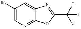 6-BROMO-2-(TRIFLUOROMETHYL)OXAZOLO[5,4-B]PYRIDINE 结构式