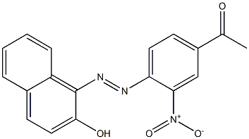 Ethanone, 1-[4-[(2-hydroxy-1-naphthalenyl)azo]-3-nitrophenyl]- 结构式