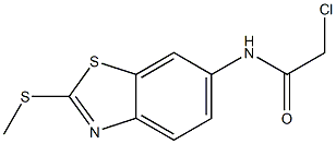 2-chloro-N-(2-methylsulfanyl-1,3-benzothiazol-6-yl)acetamide 结构式