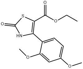 ETHYL 4-(2,4-DIMETHOXYPHENYL)-2-OXO-2,3-DIHYDROTHIAZOLE-5-CARBOXYLATE 结构式