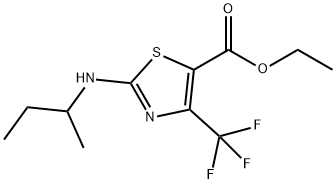 2-(仲丁基亚氨基)-4-(三氟甲基)-2,3-二氢噻唑-5-羧酸乙酯 结构式