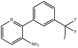 2-(3-三氟甲基苯基)吡啶-3-胺 结构式