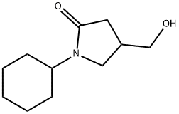 1-环己基-4-(羟甲基)吡咯烷-2-酮 结构式