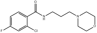 2-chloro-4-fluoro-N-[3-(4-morpholinyl)propyl]benzamide 结构式