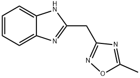 2-(5-Methyl-[1,2,4]oxadiazol-3-ylmethyl)-1H-benzoimidazole 结构式