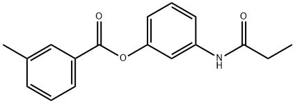 [3-(propanoylamino)phenyl] 3-methylbenzoate 结构式