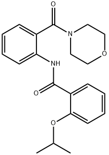 N-[2-(morpholine-4-carbonyl)phenyl]-2-propan-2-yloxybenzamide 结构式
