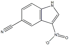 3-硝基-1H-吲哚-5-甲腈 结构式