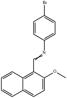 (4-bromophenyl)[(2-methoxy-1-naphthyl)methylene]amine 结构式