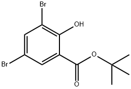 Benzoic acid, 3,5-dibromo-2-hydroxy-, 1,1-dimethylethyl ester 结构式