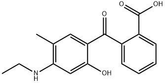 Benzoic acid, 2-[4-(ethylamino)-2-hydroxy-5-methylbenzoyl]- 结构式