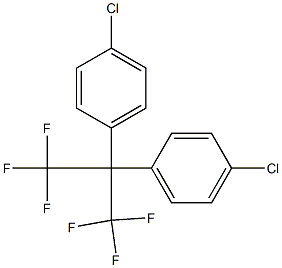 4,4'-(全氟丙烷-2,2-二基)双(氯苯) 结构式