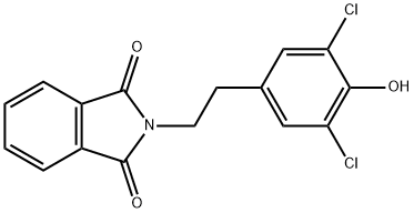 N-(4-羟基-3,5-二氯苯基乙基)邻苯二甲酰亚胺 结构式