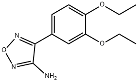 4-(3,4-二乙氧基苯基)-1,2,5-噁二唑-3-胺 结构式