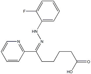 6-[(2-Fluoro-phenyl)-hydrazono]-6-pyridin-2-yl-hexanoic acid 结构式