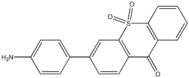 9H-Thioxanthen-9-one, 3-(4-aminophenyl)-, 10,10-dioxide 结构式