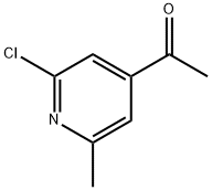 1-(2-氯-6-甲基吡啶-4-基)乙酮 结构式