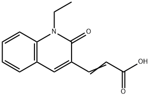3-(1-Ethyl-2-oxo-1,2-dihydro-quinolin-3-yl)-acrylic acid 结构式