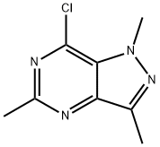 7-氯-1,3,5-三甲基-1H-吡唑并[4,3-D]嘧啶 结构式