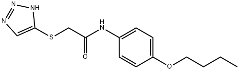 N-(4-butoxyphenyl)-2-(1H-1,2,3-triazol-5-ylsulfanyl)acetamide 结构式