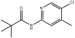 N-(5-chloro-4-methylpyridin-2-yl)pivalamide 结构式