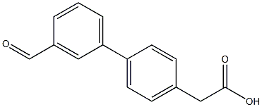 2-(3'-formyl-[1,1'-biphenyl]-4-yl)acetic acid 结构式