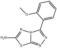 3-(2-甲氧基苯基)-[1,2,4]三唑并[3,4-B][1,3,4]噻二唑-6-胺 结构式