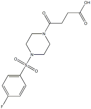 4-[4-(4-氟苯磺酰基)哌嗪-1-基]-4-氧代丁酸 结构式