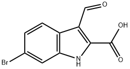 6-bromo-3-formyl-1H-indole-2-carboxylic acid 结构式