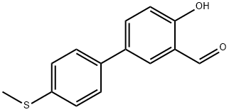 4-羟基-4'-(甲硫基)[1,1'-联苯]-3-甲醛 结构式