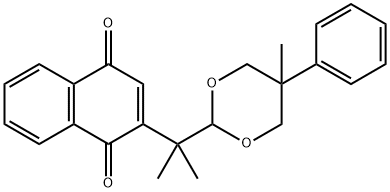 2-[1-methyl-1-(5-methyl-5-phenyl-1,3-dioxan-2-yl)ethyl]naphthoquinone 结构式